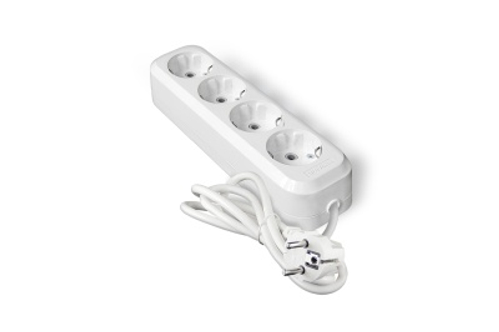 Удлинитель 4 гнезда с/з 2м (30шт/кор)