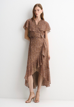 Платье Нежность миди шоколадный