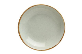 Тарелка глубокая 21 см безбортовая фарфор цвет серый Seasons