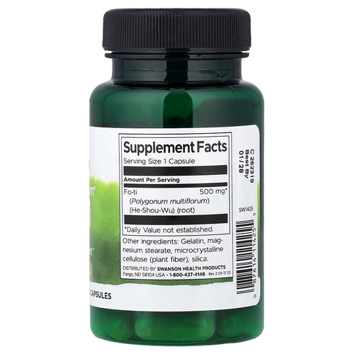 Swanson, Full Spectrum®, горец многоцветковый, 500 мг, 60 капсул