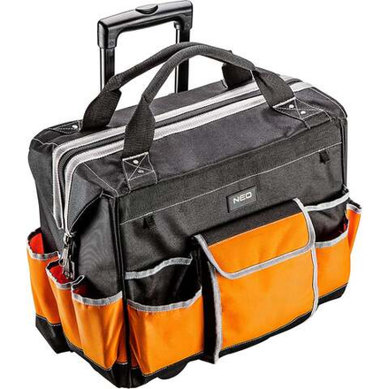 Сумка для инструмента с телескопической ручкой на колесах NEO Tools 17 карманов 84-302