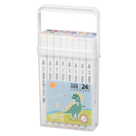 Маркер для скетчинга, двусторонние, Lanke, трёхгранные, 13 мм, спиртовые, 24 шт