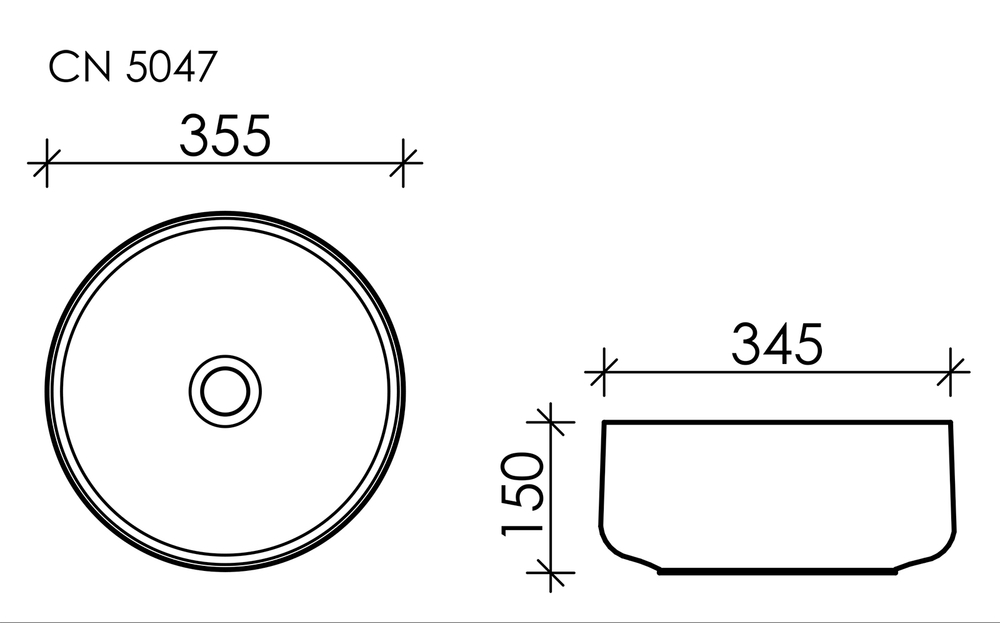 Раковина Ceramica Nova Element 35 см CN5047 белая