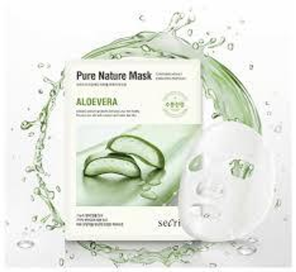 Маска для лица тканевая Secriss Pure Nature Mask Pack- Aloevera 25мл