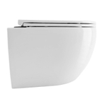 Унитаз подвесной Azario Ines White 355х485х320 безободковый, система смыва "скрытое Торнадо", с быстросъемным сиденьем "Микролифт" (AZ-W03-SW)