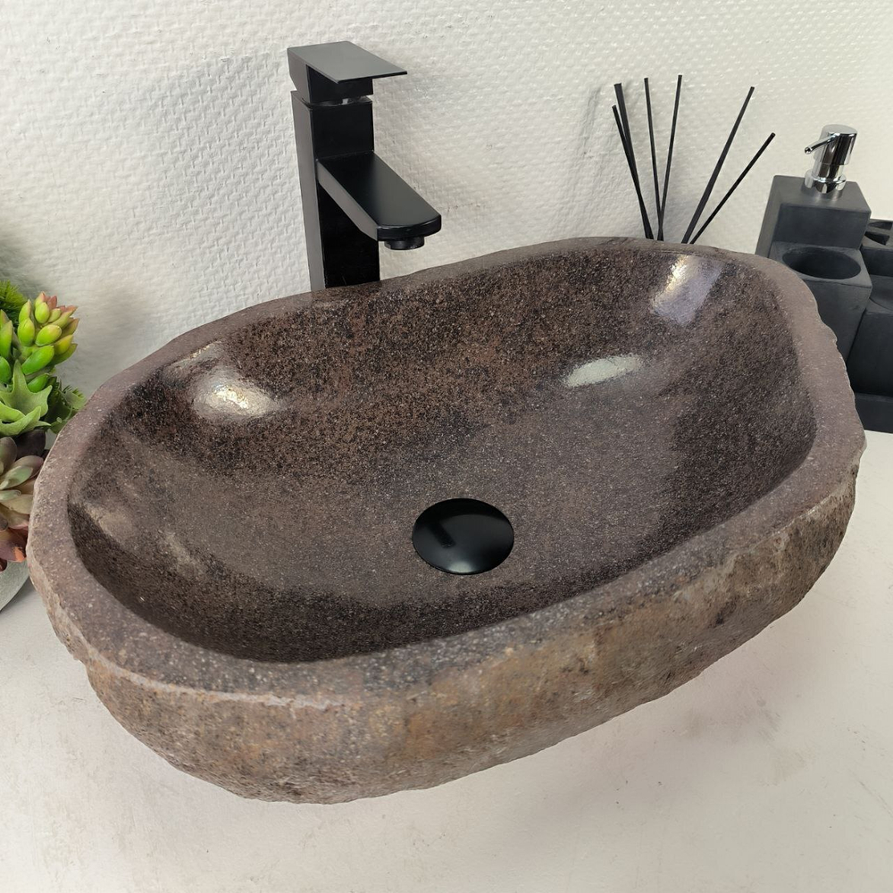 Раковина из речного камня RS-65036 51*35*16 0857