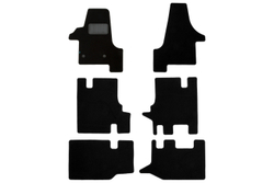 Коврики в салон для VOLKSWAGEN Transporter (T5) 2003-2009, 2009-2015, минивэн, 6 шт. (текстиль) KLEVER03514222110KH