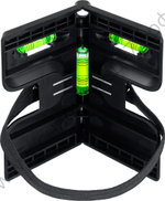 KRAFTOOL POST-LEVEL, 3 глазка, магнитный угловой уровень (34788)