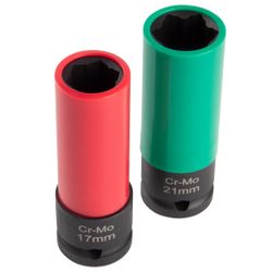 AFFIX (AF00640180C) Набор ударных глубоких шестигранных головок 1/2", 15-24 мм, 18 предметов, кейс