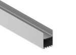 Накладной/подвесной алюминиевый профиль, 50х73,5х2000. Цвет: Анодированное серебро,серия:DN8HF