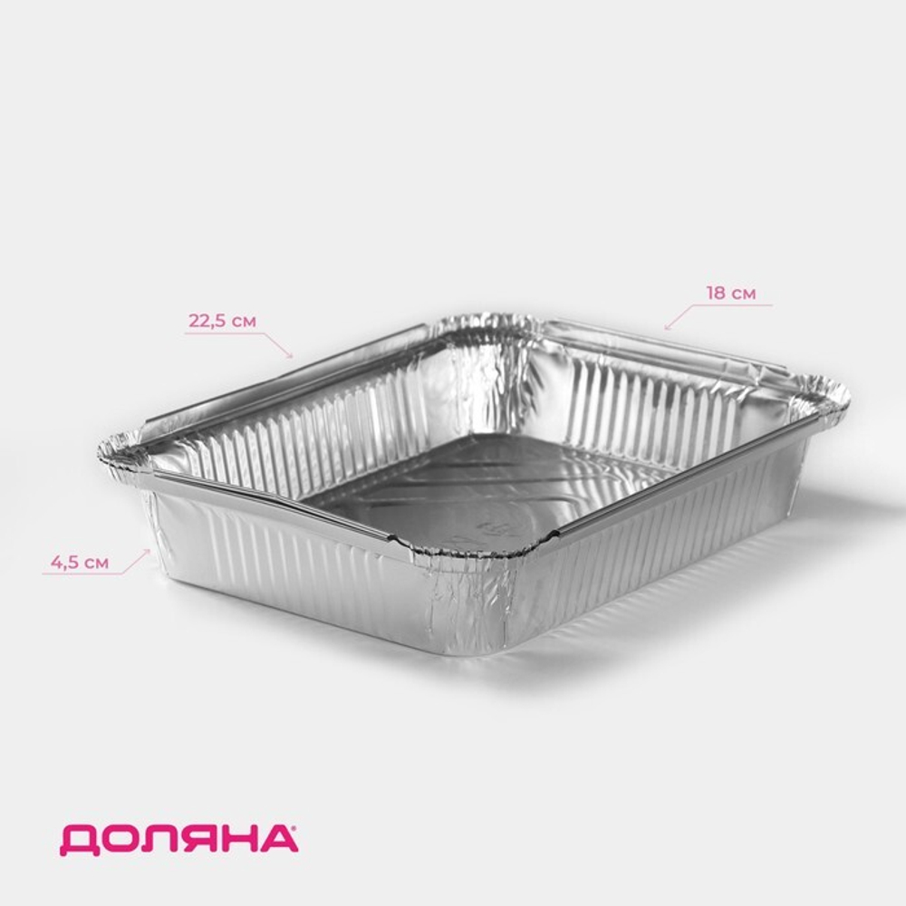 Набор форм для выпечки из фольги 1,04 л 22,5*18*4,5 см (2 шт)