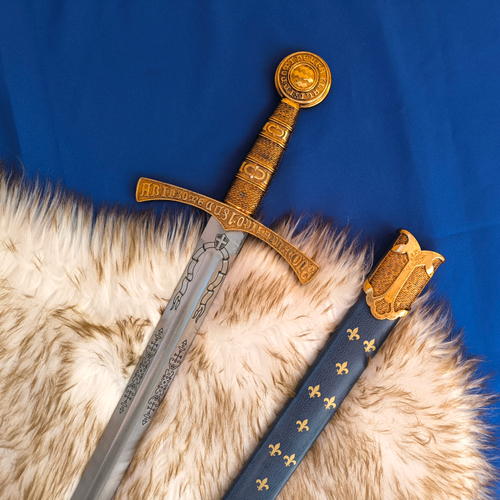 Меч средневековый в синих ножнах, 14 в. Франция, Denix DE-5201