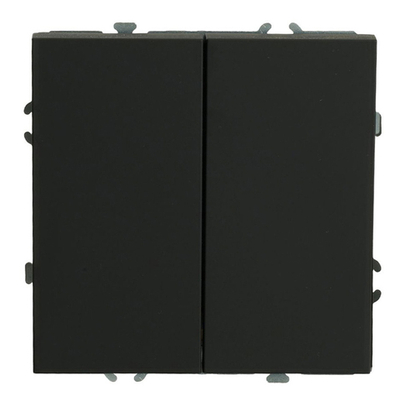 Переключатель перекрестный 2-клавишный (механизм), STEKKER, 250В, 10А, серия Эмили, RSW10-5111-01, черный уголь, soft touch 50167