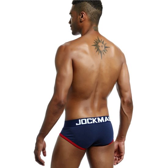 Мужские трусы брифы темно-синие JOCKMAIL JM2012-16