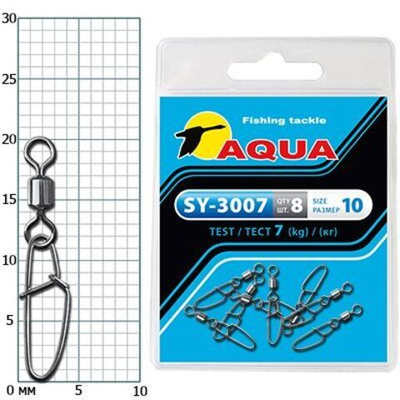 Карабин с вертлюгом для рыбалки SY-3007 №05 (упк. 8 шт.)