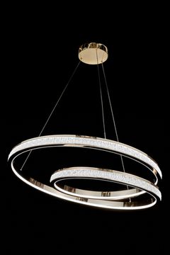 Подвесная люстра LED 98W 3000К/4000К/5500К LE7707/800Z Gold золото Aida Leon