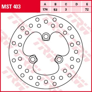 Диск тормозной TRW MST403