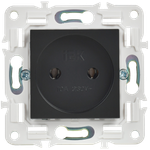 SKANDY Розетка без заземления без защитных шторок 10А SK-R02Bl черный IEK