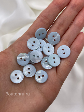 Пуговицы на прокол голубой перламутр