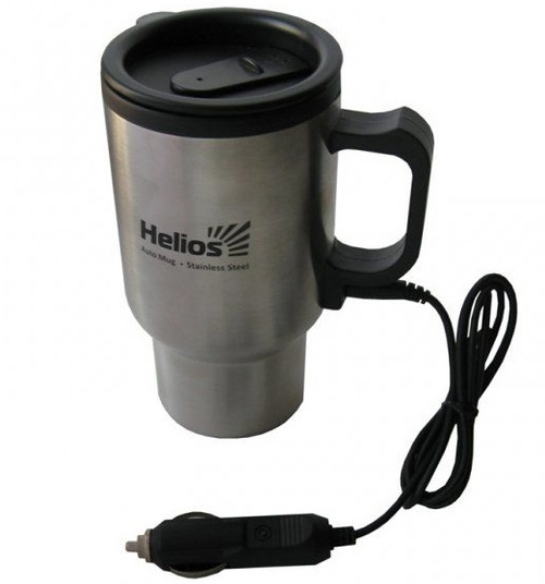 Термокружка для автомобиля Helios "HS TK-002", с подогревом, 450 мл