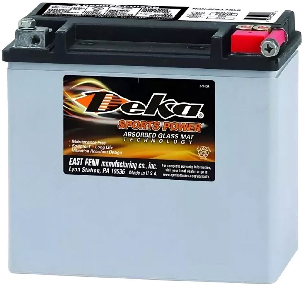 Аккумулятор для мототехники Deka ETX16L 12В 19а/ч, необслуживаемый