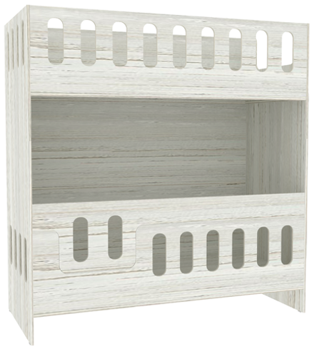 Двухъярусная кровать КарИВи cо сплошным бортом ДС-260 80x160 Винтерберг