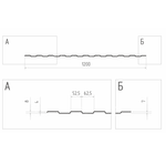 Профнастил C8 Железный Форт Pe 0,35 мм RAL 7004 сигнальный серый