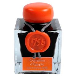 Чернила во флаконе Herbin Prestige 1798 50 мл Coraline d'Egypte оранжевые с серебряными блестками (15556JT)