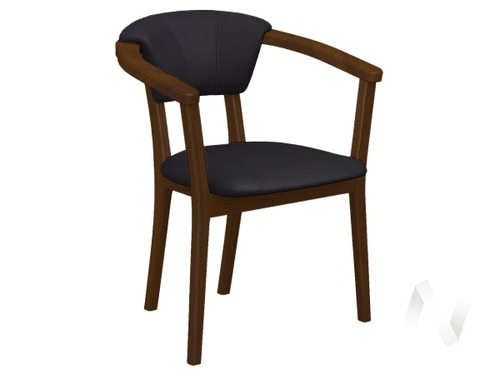 Стул-кресло Н (орех лак/SENSEY ESPRESSO)