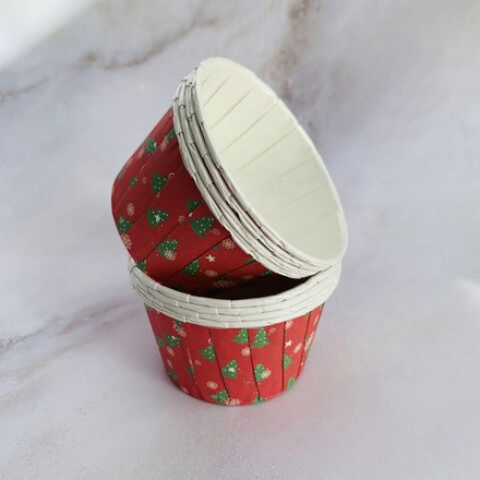 Формы бумажные с ламинацией «Маффин» 50х40 мм (Ёлочки) 100 шт.