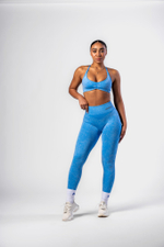 Леггинсы Shaping Seamless High-Waist Leggings MAXIMUM PUSH-UP 302 Голубые