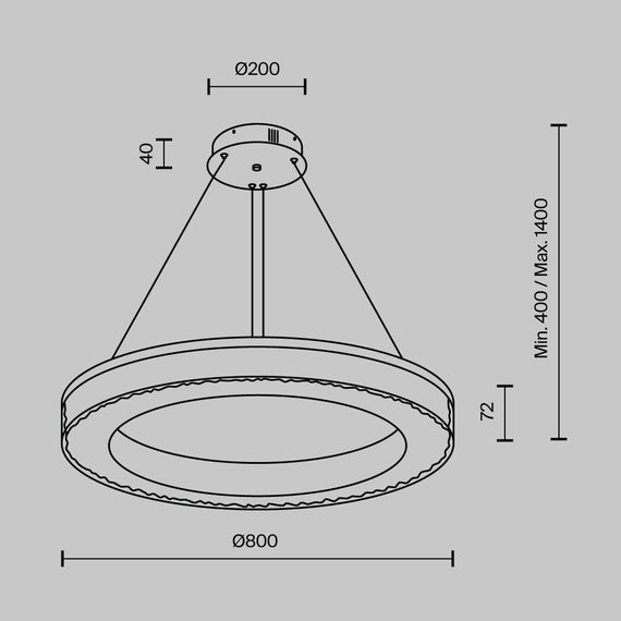 Подвесная светодиодная люстра Modelux MS.9020.800 CR