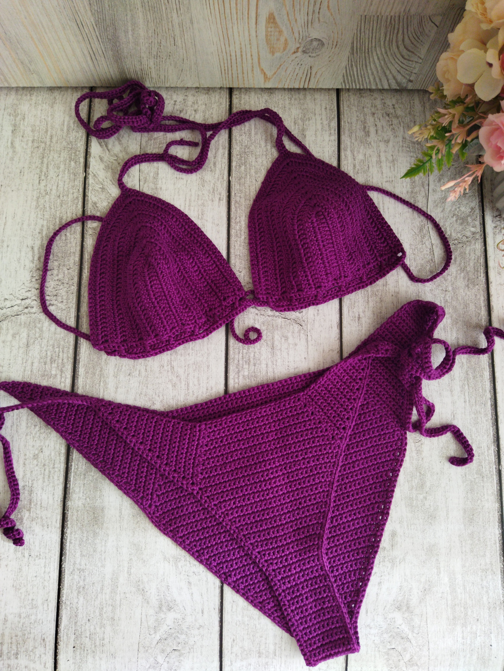 Купальник вязаный