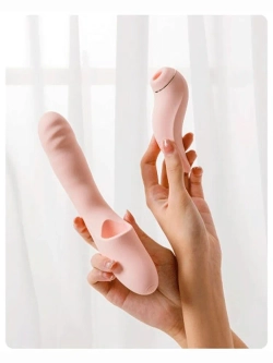 Вибратор Svakom Fatima с вакуумом и возвратно-поступательными движениями, розовый