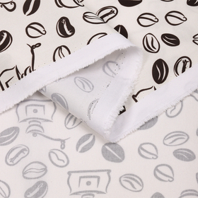 Ткань Габардин 140 г/м² 100% полиэстер шир.150 см  цв.молочный