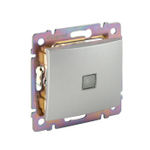 Переключатель 1-клавишный с подсветкой 10А 250В схема 6L алюминий Valena Classic LEGRAND