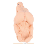 Телесный вибромастурбатор 50х23х20см с двумя любовными отверстиями Kokos Valentina Auto