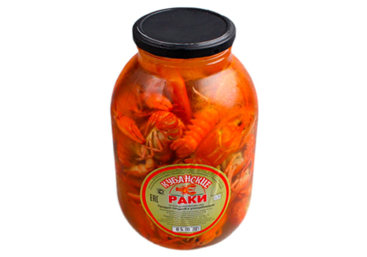 Раки Кубанские в банке средние, 900г