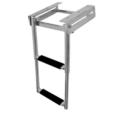 Трап телескопический выдвижной, 2 черных ступени (ширина 285 мм.) (10269520)