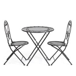 Стол Patio (PL08-11139) стальной сплав, черный, 70х75см