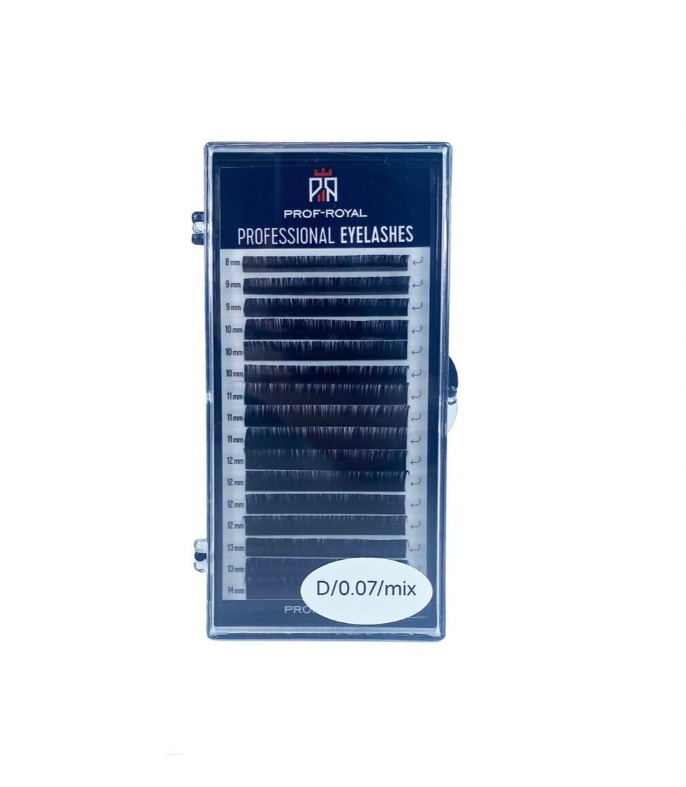 Ресницы  professional eyelashes Prof-Royal D/0,07/mix