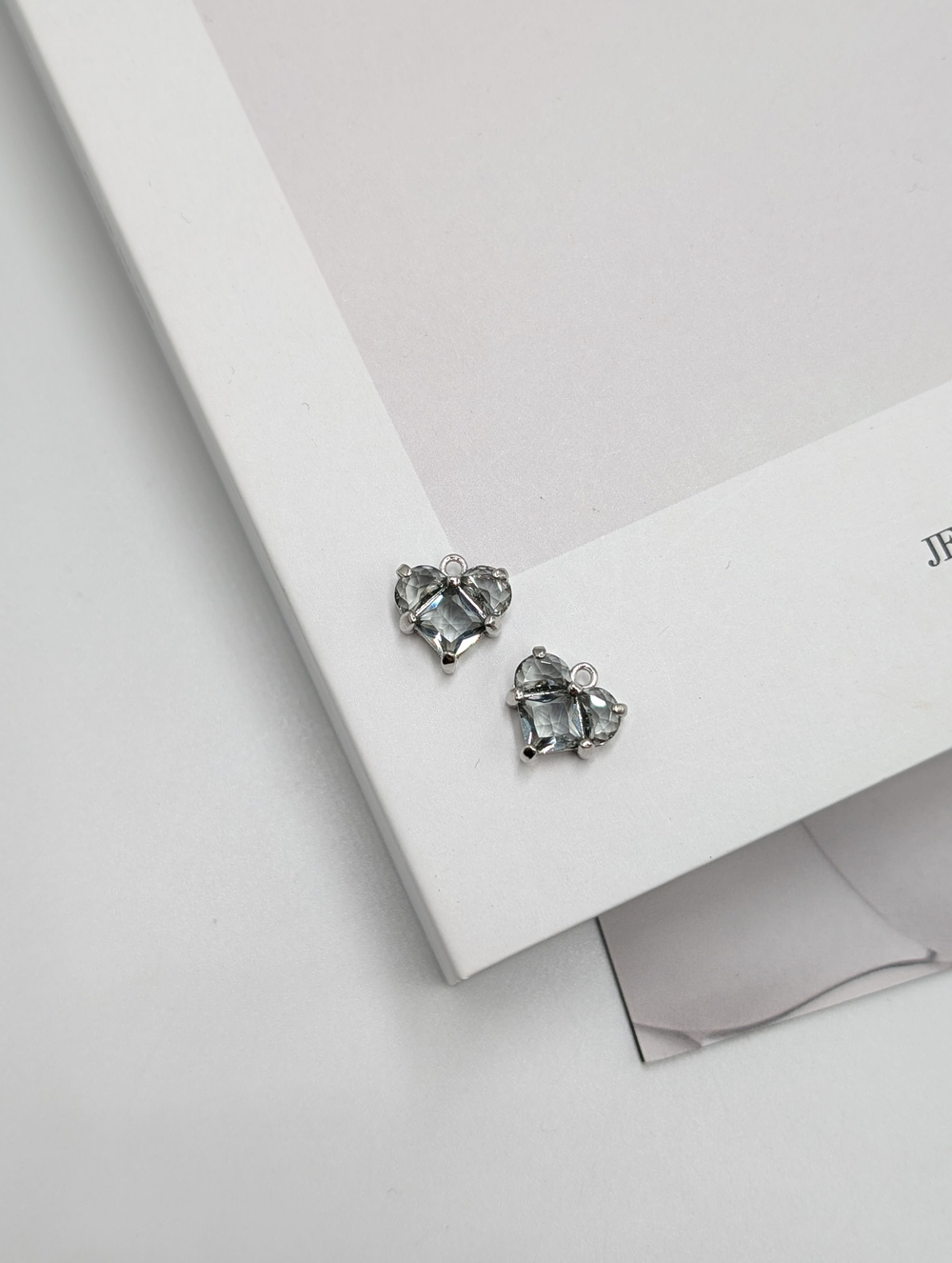 Подвеска сердце серое, 12*13мм