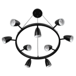 8237/9 COMFI LN26 256 черный, металл Светильник подвесной GU10 LED 9*7W 220V ILMINA