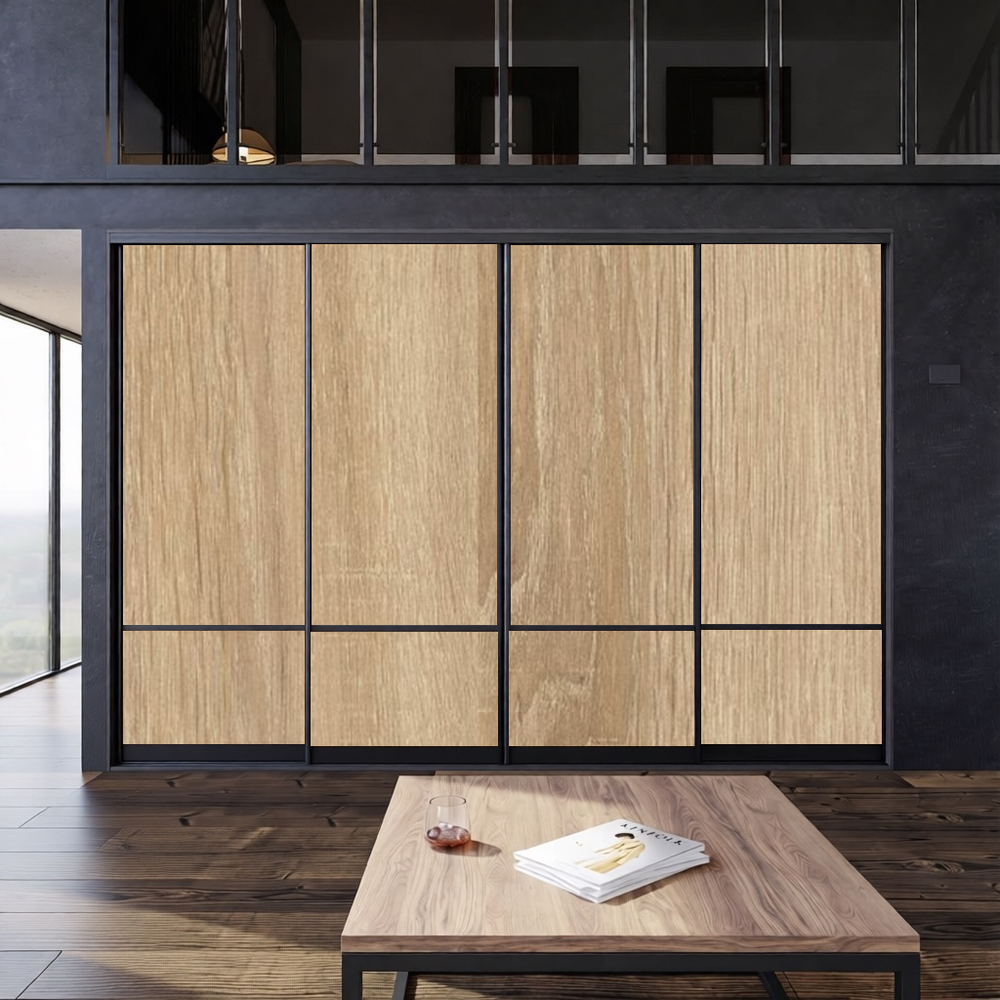 Дверь-купе ARISTO С, ЛДСП EGGER, профиль черный матовый 3