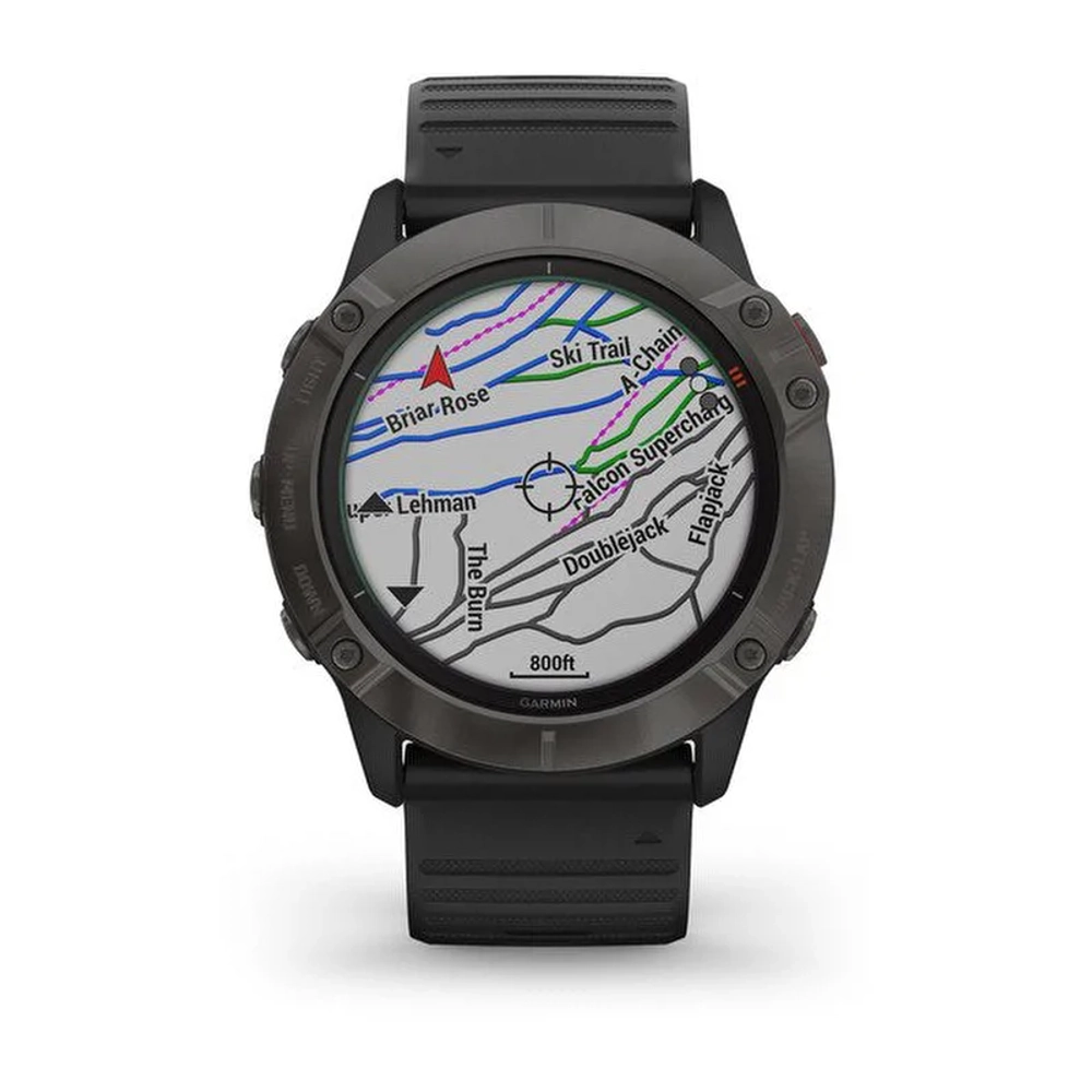 Смарт-часы Garmin Fenix 6X Pro Solar, титановый серый DLC, 010-02157-21