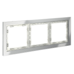 Рамка стеклянная VOLTUM S70 на 3 поста, (сталь, стекло)