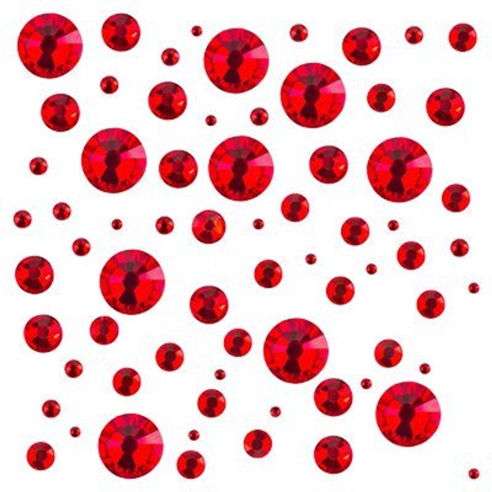 Стразы цветные микс размеров в баночке "Siam"