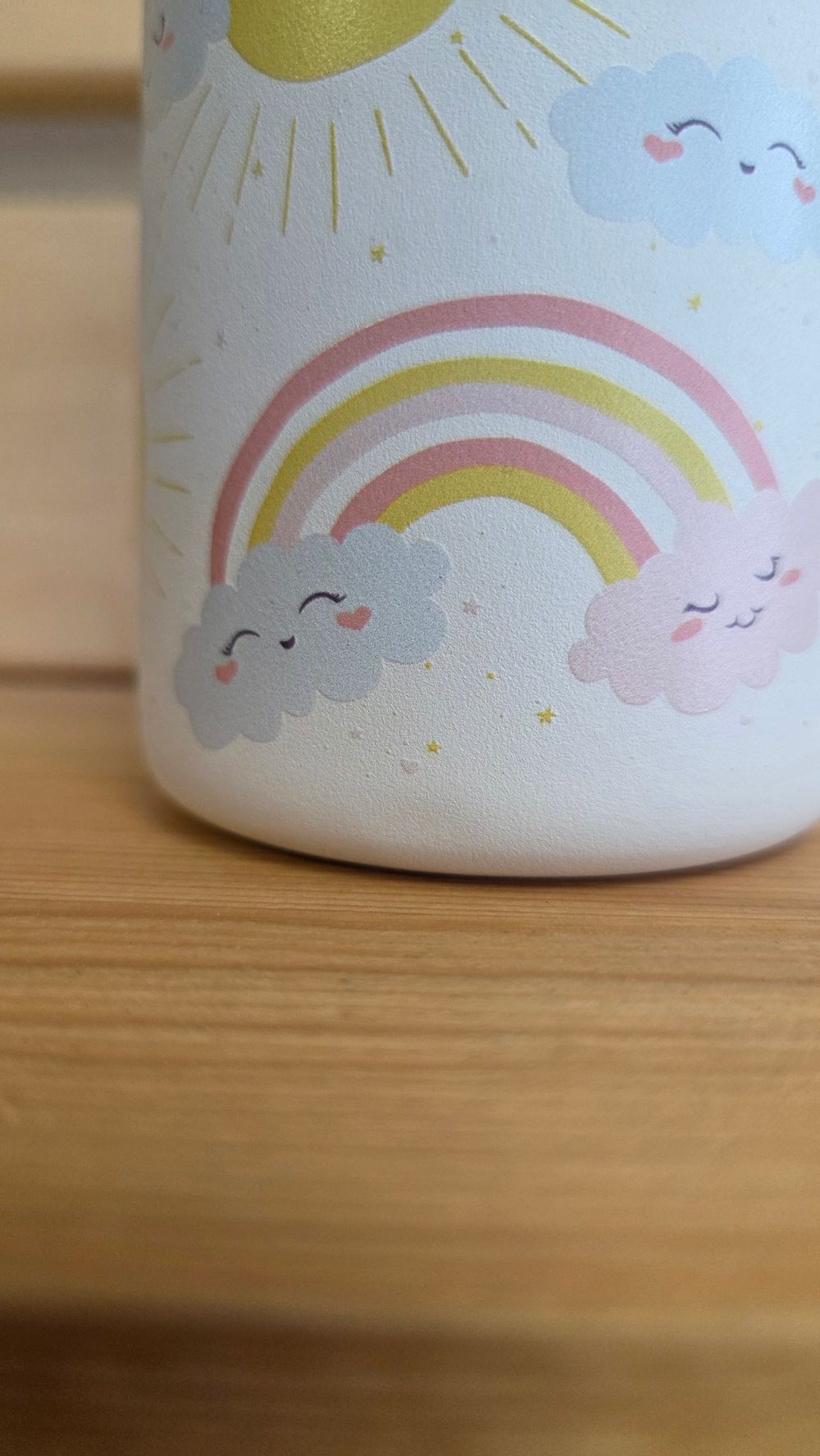 Детская бутылка Klean Kanteen Kid Classic Narrow Sippy 12oz (355 мл) Rainbows White (вмятина)