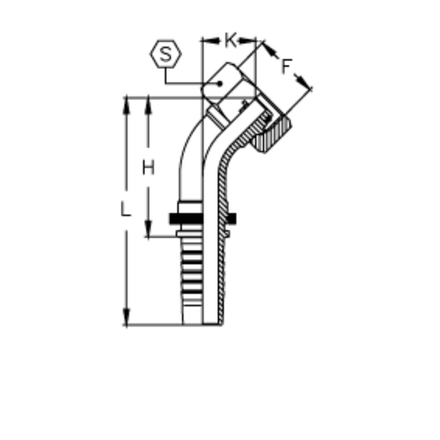 Фитинг DN 08 DKO-S (Г) 20x1.5 12 (45)