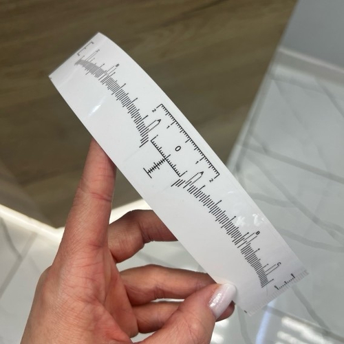 Линейка наклейка для разметки бровей